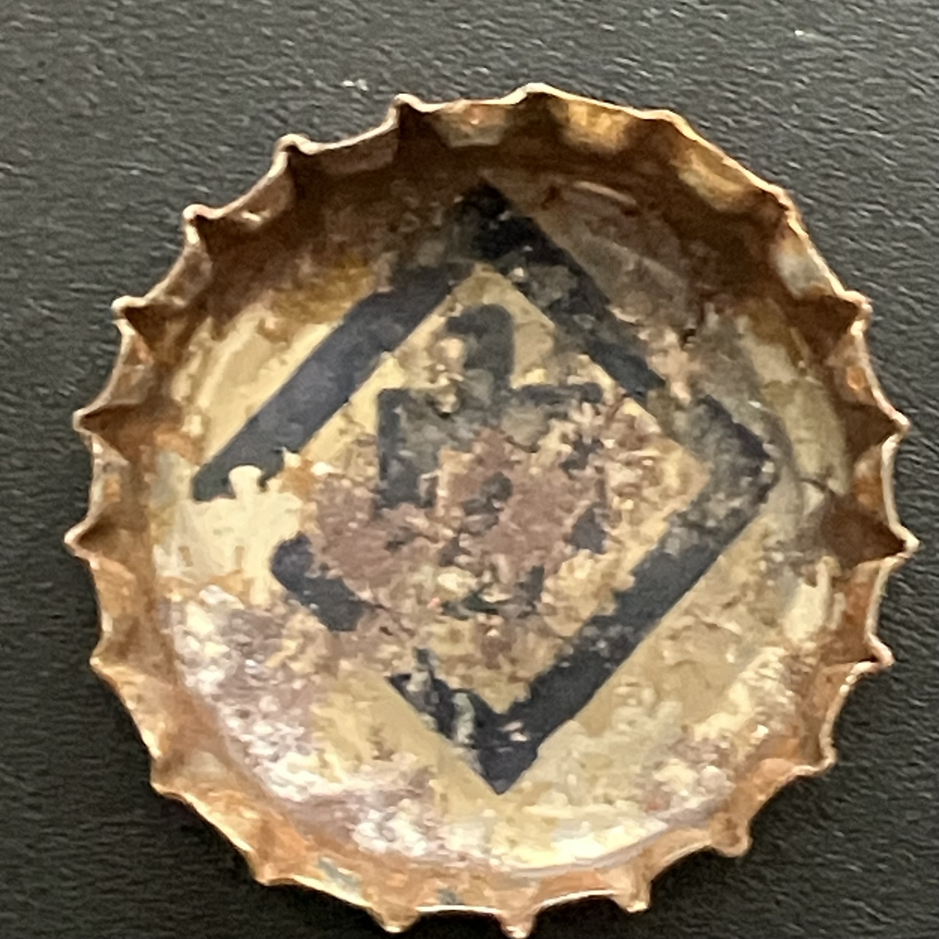 crown-cap liner of US Army insignia for 45th Division